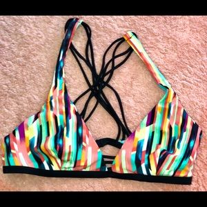 Xhilaration Multi Colored Bikini Swim Top
